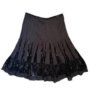 Grace Elements Black Skirt Size 6 Mermaid Flair Midi Edgy Whimsygoth Gothic